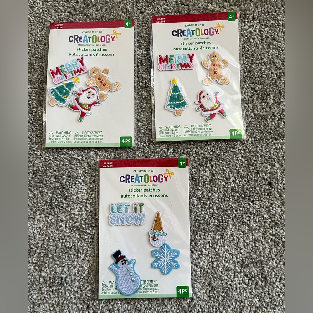 Creatology Holiday Sticker Patches Set of 3 - Multicolor